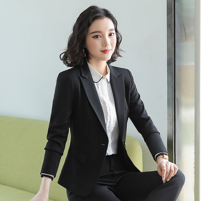 Autumn and Winter Business Suit suit Women's Fortress Work Clothes Fashion Suit Temperament Goddess Business Interview Fixes