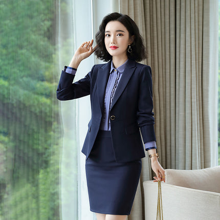 Autumn and Winter Business Suit suit Women's Fortress Work Clothes Fashion Suit Temperament Goddess Business Interview Fixes