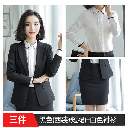 Autumn and Winter Business Suit suit Women's Fortress Work Clothes Fashion Suit Temperament Goddess Business Interview Fixes