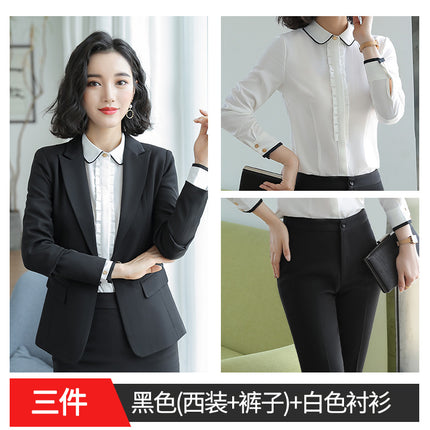 Autumn and Winter Business Suit suit Women's Fortress Work Clothes Fashion Suit Temperament Goddess Business Interview Fixes