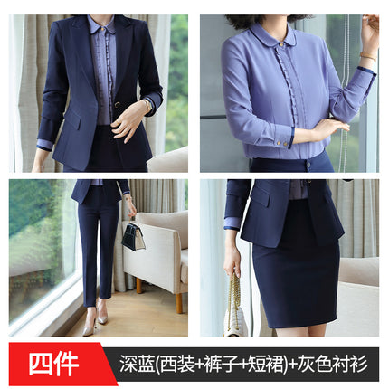 Autumn and Winter Business Suit suit Women's Fortress Work Clothes Fashion Suit Temperament Goddess Business Interview Fixes