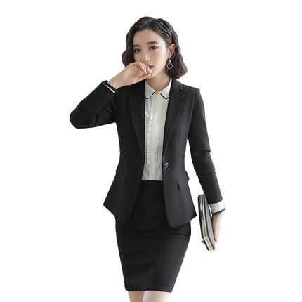 Autumn and Winter Business Suit suit Women's Fortress Work Clothes Fashion Suit Temperament Goddess Business Interview Fixes