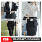 black suit pants skirt shirt / S
