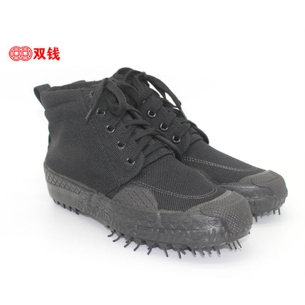 New Double Money Black High-Top Training Shoes Liberation Shoes Security Shoes Labor Protection Shoes Breathable and Comfortable