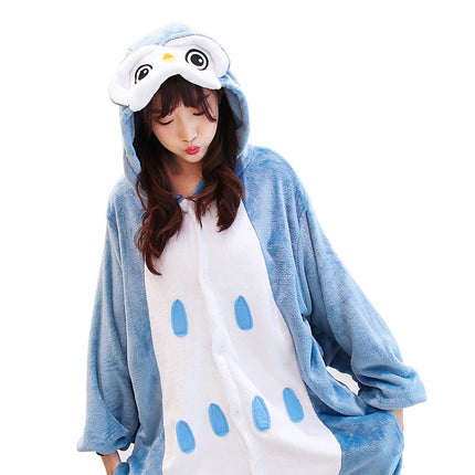 Cross-Border New Flannel Pajamas Zebra Tigger Cartoon One-Piece Couple Cute Home Clothes Mixed Batch