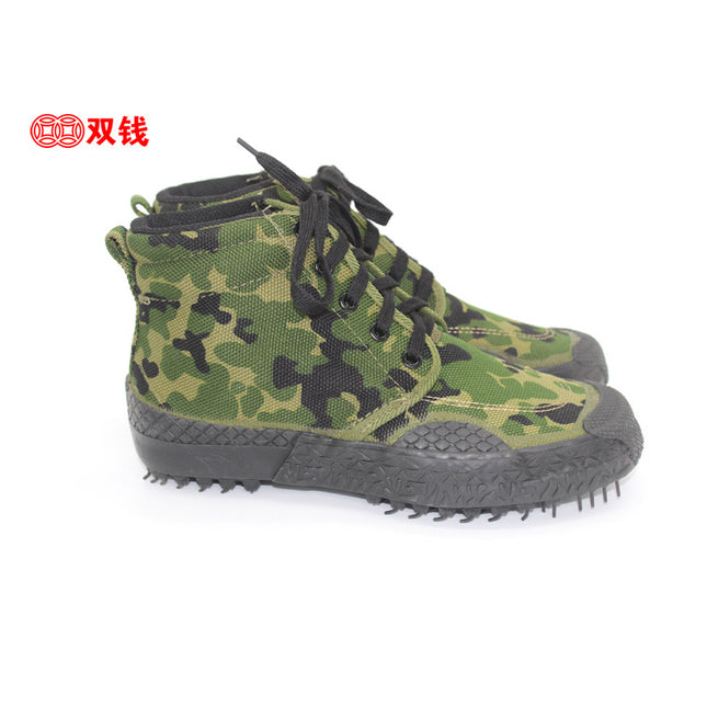 New Double Money Black High-Top Training Shoes Liberation Shoes Security Shoes Labor Protection Shoes Breathable and Comfortable