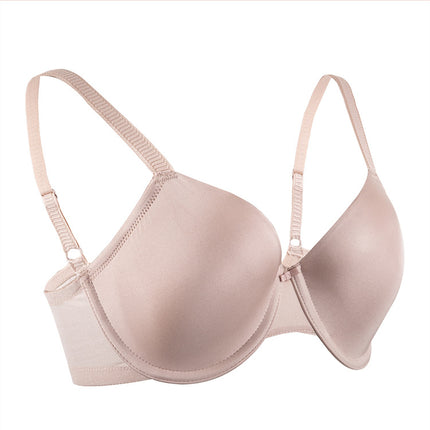 Charming Lansheng foreign trade brand large size bra smooth thin Cup European and American underwear wholesale large chest small steel ring bra