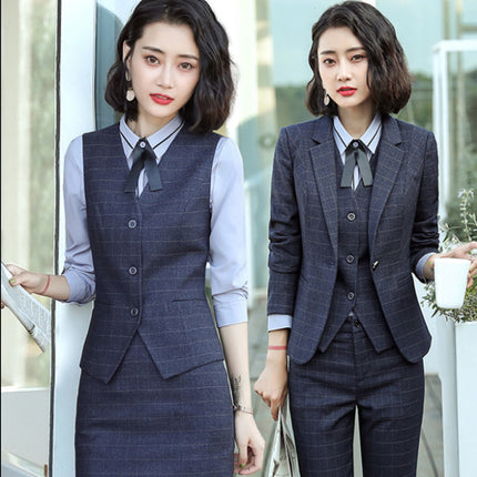 Professional Suit for Women 2024 New Plaid Formal Suit for Women, Small Suit, Fashionable Elegant, Business Elegant Suit for Women