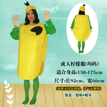 Adult Children's Day Performance Costume Non-woven Fruit and Vegetable Handmade Environmentally Friendly Show Clothes
