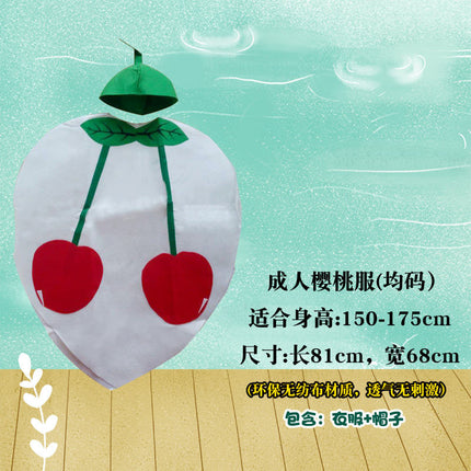 Adult Children's Day Performance Costume Non-woven Fruit and Vegetable Handmade Environmentally Friendly Show Clothes