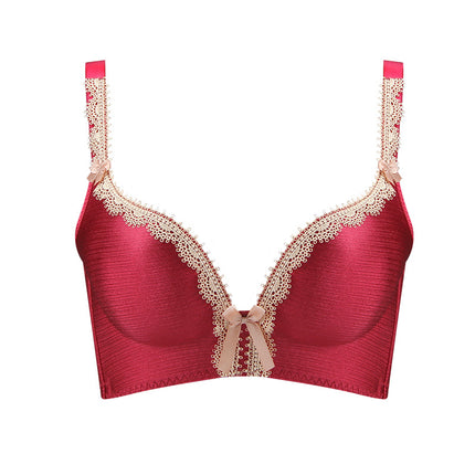 Atrial New Palace Brushed Underwear without Steel Ring Push-up Adjustable Massage Women's Bra 8233 One Piece