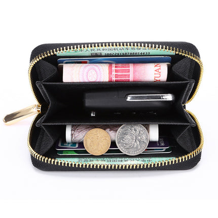 Japan Amazon Lotte New Women's Short Hand Coin Purse Coin Bag Saffiano Small Wallet Cloth