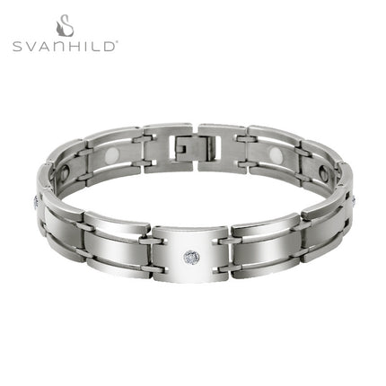 Shopee Amazon Wish Stainless Steel Bracelet Men's Germanium Stone Bracelet Titanium Steel Jewelry Cross-Border Hot Selling