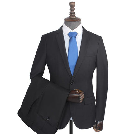 Men's Professional University Interview Formal Work Clothes Slim Groomsmen Business Suit Ten-Piece Suit