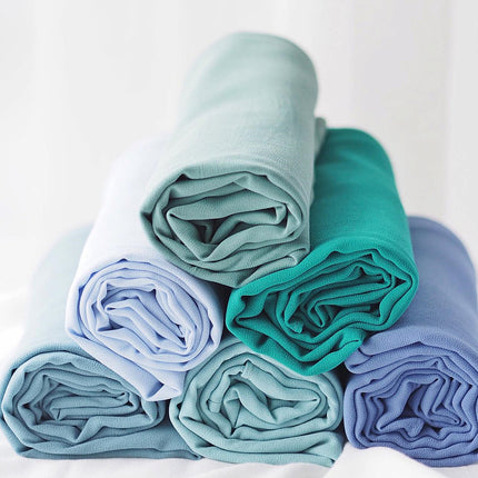 54-Color Solid Color Pearl Chiffon Long Scarf with Rolled Edges, Single-Color Chiffon Pearl Yarn Scarf, Headscarf