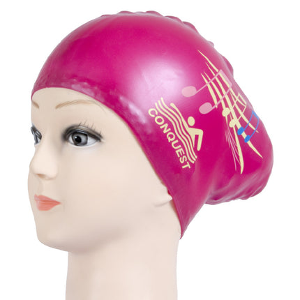 Women's Long Hair Swimming Cap Adult Silicone Comfortable Waterproof Hair Care Ear Care Plus Swimming Equipment Hot Spring Cross-Border
