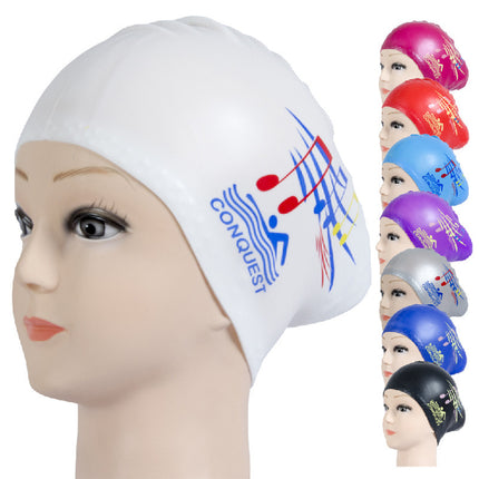 Women's Long Hair Swimming Cap Adult Silicone Comfortable Waterproof Hair Care Ear Care Plus Swimming Equipment Hot Spring Cross-Border