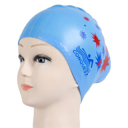 Women's Long Hair Swimming Cap Adult Silicone Comfortable Waterproof Hair Care Ear Care Plus Swimming Equipment Hot Spring Cross-Border