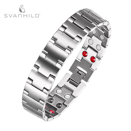 Cross-Border New Trendy Magnet Stainless Steel Bracelet for Men, Magnetic Titanium Steel Bracelet Manufacturer Direct Batch