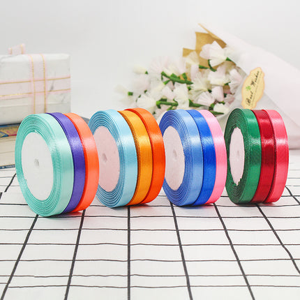 1cm Ribbon Gift Packaging Ribbon Cake Baking Gift Box Ribbon Wedding Decoration Cross-border Ribbon Wholesale