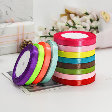 1cm Ribbon Gift Packaging Ribbon Cake Baking Gift Box Ribbon Wedding Decoration Cross-border Ribbon Wholesale