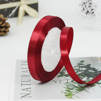 1cm Ribbon Gift Packaging Ribbon Cake Baking Gift Box Ribbon Wedding Decoration Cross-border Ribbon Wholesale