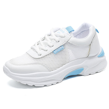 2026 Women's Mesh Shoes, Hollow-Out Single Mesh Sneakers, Breathable Low-Top Summer Solid Color Running Shoes, Mesh Dad Shoes for Women