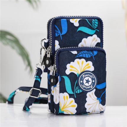 2020 Korean style mobile phone bag women's mobile phone bag packaging zipper printed small bag summer shoulder bag women's crossbody