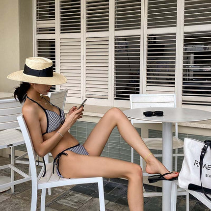 South Korea Swimwear 2023 Japanese New Bikini Sexy High Waist Amazon Simple Bikini Split Swimwear for Women