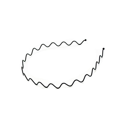 Iron black bottom wave spiral sports head hoop head buckle bath fine hairpin men's and girls universal wash hair hoop wholesale