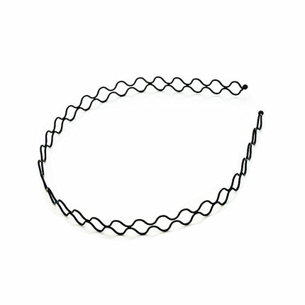 Iron black bottom wave spiral sports head hoop head buckle bath fine hairpin men's and girls universal wash hair hoop wholesale