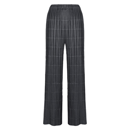 Miyake 2026 Summer Pleated Cropped Pants Slim Fit Loose Versatile Slimming Casual Straight Pants Japanese and Korean Casual Style