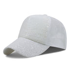 Sequin style-all white / Adjustable suitable for 55-59cm head circumference