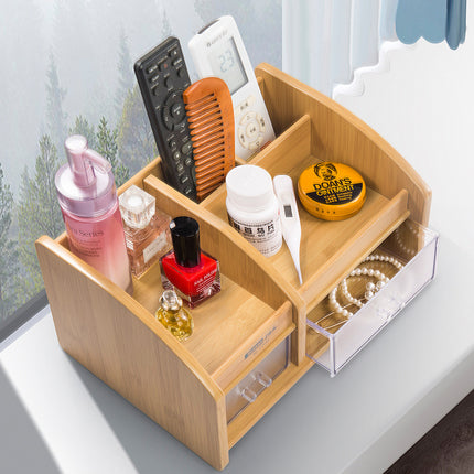 Multifunctional pen holder wooden storage box office study desktop pen holder storage box student pen holder finishing box