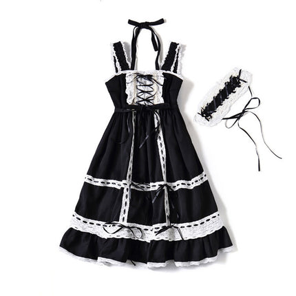 Spot thin baby doll ribbon lace dress dress headdress recruit a generation of hair