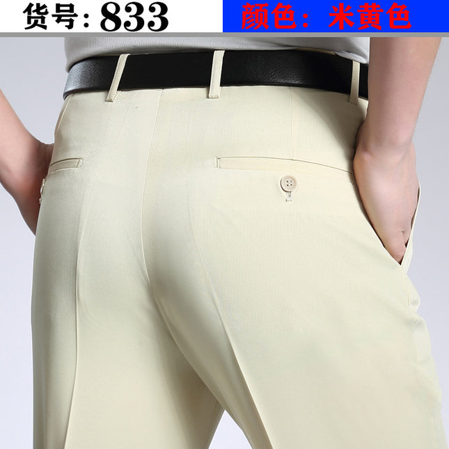 Yifan shark spring and summer men's thin business casual suit pants non-ironing middle-aged men's pants overalls long pants wholesale