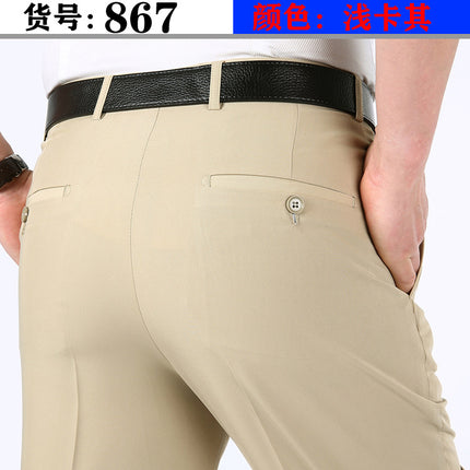 Yifan shark spring and summer men's thin business casual suit pants non-ironing middle-aged men's pants overalls long pants wholesale