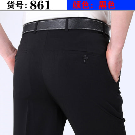 Yifan shark spring and summer men's thin business casual suit pants non-ironing middle-aged men's pants overalls long pants wholesale