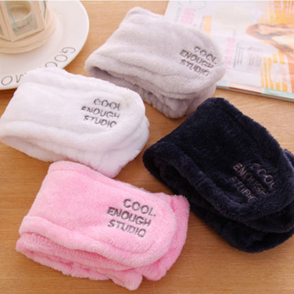Korean version of hot selling ladies face makeup rabbit ears hair band embroidery plush headdress cross hair band factory wholesale