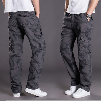 Spring and Autumn Casual Long Pants Men's Casual Pants Men's Outdoor Loose Overalls Men's Pants Straight plus size Sports Pants for Men