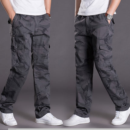 Spring and Autumn Casual Long Pants Men's Casual Pants Men's Outdoor Loose Overalls Men's Pants Straight plus size Sports Pants for Men