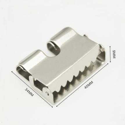 Belt head connection iron clip plate buckle multi-purpose clip pin buckle belt accessories 40mm smooth buckle belt linker
