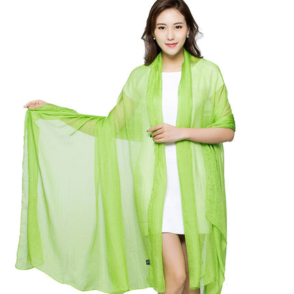 3 meters 2.3 meters long solid color sunscreen chiffon scarf beach towel travel shawl scarf a generation of hair