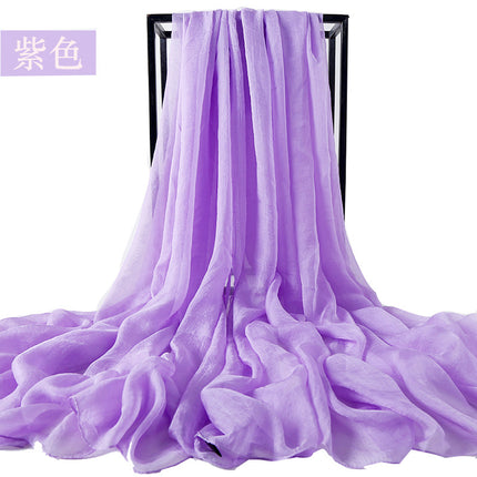 3 meters 2.3 meters long solid color sunscreen chiffon scarf beach towel travel shawl scarf a generation of hair