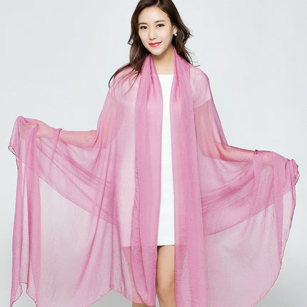 3 meters 2.3 meters long solid color sunscreen chiffon scarf beach towel travel shawl scarf a generation of hair