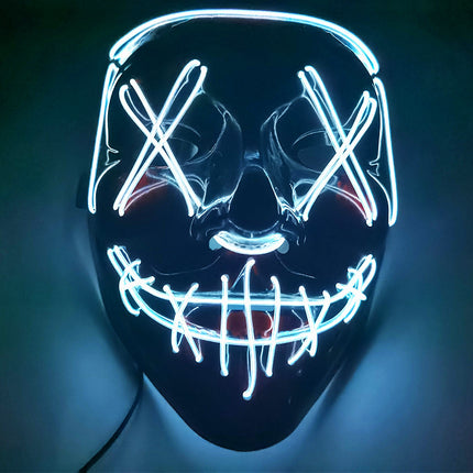 Step into the e-commerce Halloween black V word vendetta luminous mask handmade in stock wholesale ghost step dance cold light mask