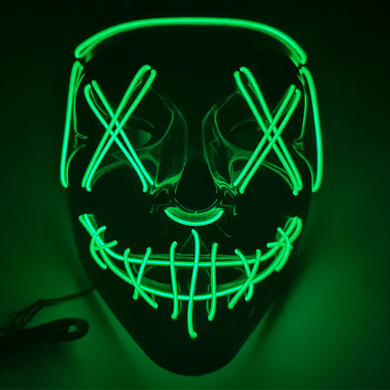 Step into the e-commerce Halloween black V word vendetta luminous mask handmade in stock wholesale ghost step dance cold light mask