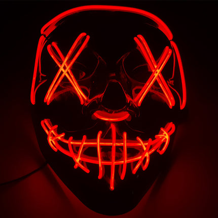 Step into the e-commerce Halloween black V word vendetta luminous mask handmade in stock wholesale ghost step dance cold light mask