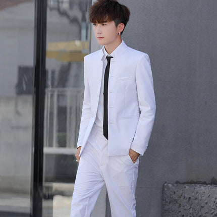 2026 Spring New Korean Style Slim Fit Casual Suit Men's Suit Set Manufacturer Direct Shipping