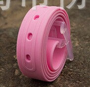 Silicone Belt Candy Color Fashionable Men's and Women's Belt Factory Security Inspection Belt Adjustable One-Piece Drop Shipping Cross-Border